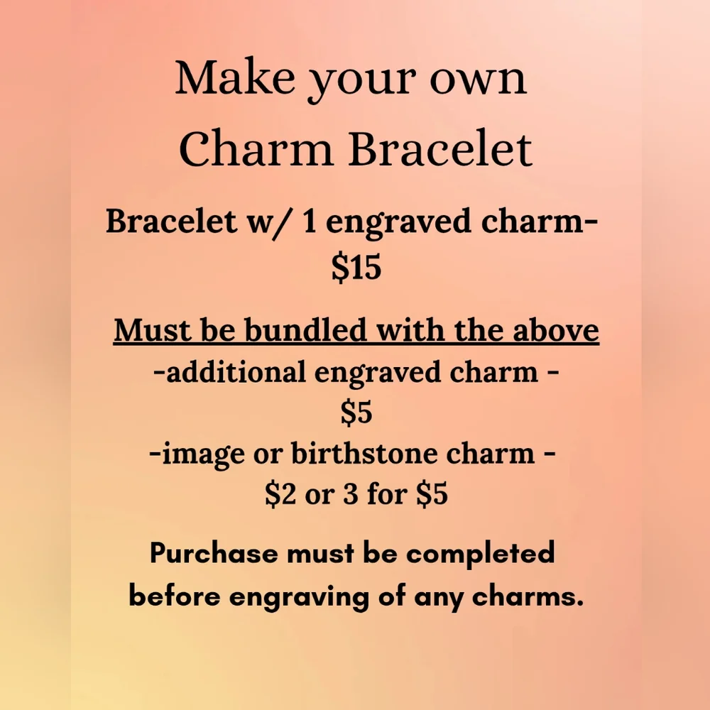 personalized charm bracelet show listing - Picture 2 of 16